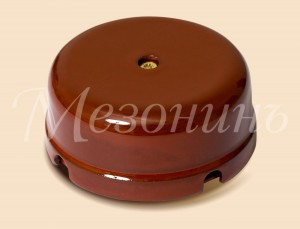МЕЗОНИНЪ коробка распред. фарфор (керамика) D80х33мм коричневый IP20 GE70235-04