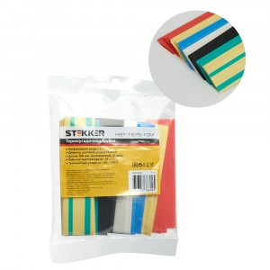 Stekker термоусадочная трубка ТУТ набор 15/7,5мм 10см мультикол (уп 21шт,цена/уп) HST-1575-10M 39716