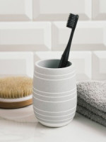 Стакан д/зубных щеток Granit, полирезин, цвет бел/серый 75208 Master House