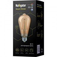 Navigator умная Лампа филамент WI-FI Зол E27 8W 2K-6K 64х142 NLL-F-ST64-8-230-WWW-E27-GD-WIFI 80555