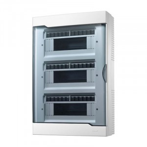 Lezard бокс (корпус) пластик ЩРН-П-36 мод. навесной БЕЛЫЙ с дымчатой дверцей IP40 730-2000-036