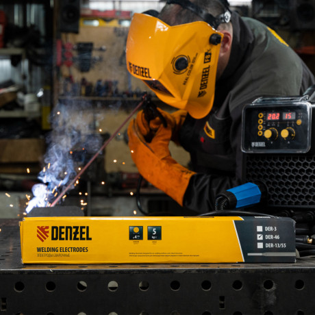 Электроды DER-46, диам. 4 мм, 5 кг, рутиловое покрытие Denzel