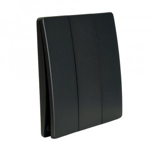 Feron КИНЕТИК выкл. ОУ 3 кл. беспроводной ультратонкий IP65 графит без контроллера TM93 51025