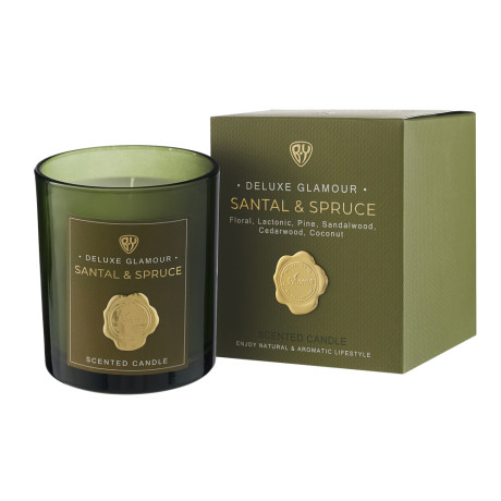 BY Свеча ароматизированная Deluxe Glamour, 200гр. Santal & Spruce