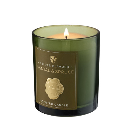 BY Свеча ароматизированная Deluxe Glamour, 200гр. Santal & Spruce