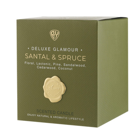 BY Свеча ароматизированная Deluxe Glamour, 200гр. Santal & Spruce