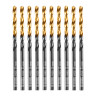 Сверло по металлу, 3 мм, HSS-Tin, Golden Tip, 10 шт. Denzel