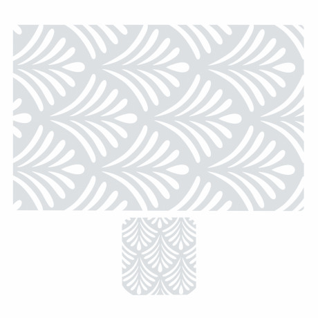 Набор термосалфеток 8шт (4шт 42x28см + 4шт 9x9см), "Барокко" белый принт, 4 дизайна