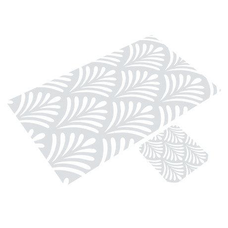 Набор термосалфеток 8шт (4шт 42x28см + 4шт 9x9см), "Барокко" белый принт, 4 дизайна