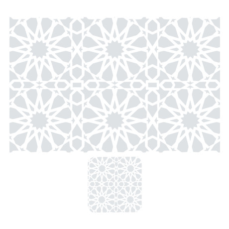 Набор термосалфеток 8шт (4шт 42x28см + 4шт 9x9см), "Барокко" белый принт, 4 дизайна