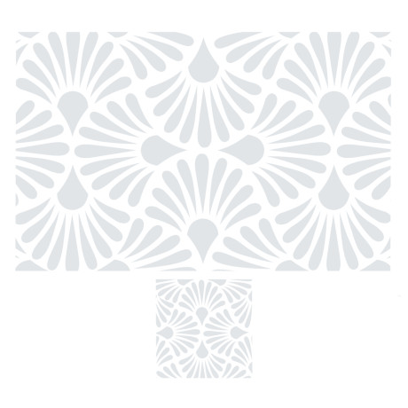 Набор термосалфеток 8шт (4шт 42x28см + 4шт 9x9см), "Барокко" белый принт, 4 дизайна