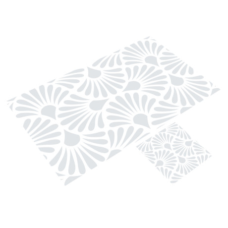 Набор термосалфеток 8шт (4шт 42x28см + 4шт 9x9см), "Барокко" белый принт, 4 дизайна