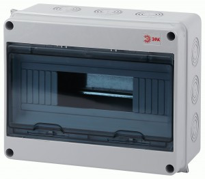 ЭРА SIMPLE бокс (корпус) пластик КМПн-12 мод. (ЩРН) навесной, опломбировка, серый IP65