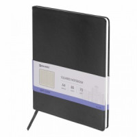 Тетрадь А4 (200x252 мм), BRAUBERG &quot;Metropolis Extra&quot;, под кожу, 80 л., черная, 111050