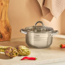 VETTA Фултон Набор кастрюль 6 пр. (2,9л+4,0л+5,4л) со стекл. крышкой