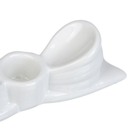 Подсвечник тм LADECOR "Бант", 14x3,5x4 см, доломит