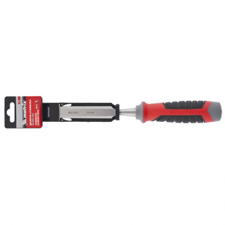 Долото-стамеска, 18 мм, 60 CrV, трехкомпонентная обрезиненная рукоятка Matrix