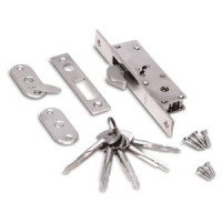 Апекс 72-K-CR хром 5кл. Замок врезной б/руч (48,6)