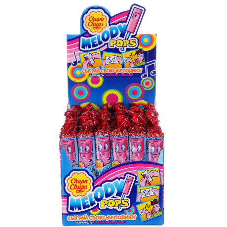 Карамель Chupa Chups Melody Pops со вкусом клубники 15 г.