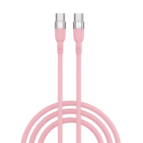ВСЁГАЗИН Кабель для зарядки Live Type-C-Type-C, 1м, Быстрая зарядка 3А, PD 65W, силикон, розовый