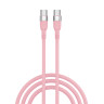 ВСЁГАЗИН Кабель для зарядки Live Type-C-Type-C, 1м, Быстрая зарядка 3А, PD 65W, силикон, розовый