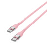 ВСЁГАЗИН Кабель для зарядки Live Type-C-Type-C, 1м, Быстрая зарядка 3А, PD 65W, силикон, розовый