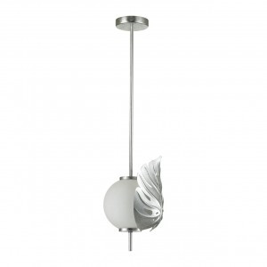 ODEON LIGHT 4865/1 MODERN ODL_EX22 81 серебр./белый/стекло Подвес E14 1x40W JUNGLE