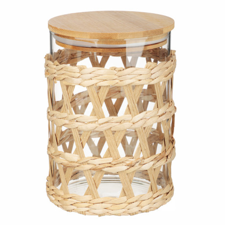 VETTA ЭКО Жгут Банка для хранения 1100мл, 16х11см, стекло, бамбук