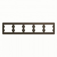 Systeme Electric GLOSSA рамка СУ 5 мест. шоколад (горизонт.) GSL000805 (5!)