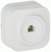 IEK GLORY роз. ОУ 1 мест. комп. RJ45 кат.5E РК10-ХБм белый мат. EKH10-K01M