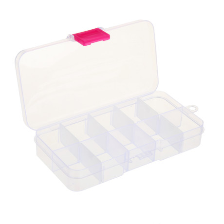 Контейнер для бисера 10 отделений, 12,7x6,5x2,3см, пластик