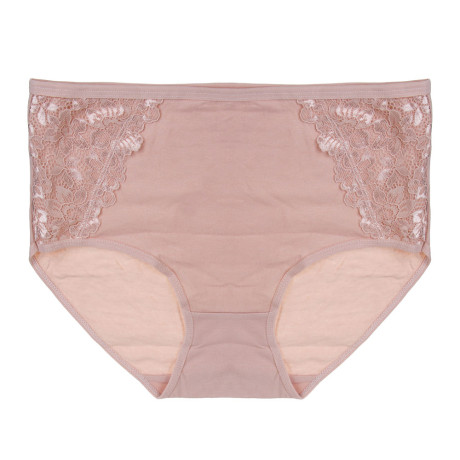 GALANTE Трусы женские макси с декором, р.52, 95%хлопок, 5%спандекс, бежевый, НБ25-14