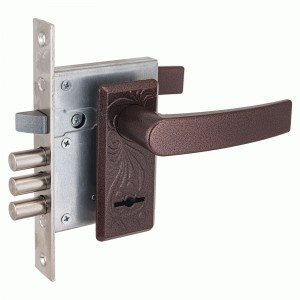 Рязань ЗВ 9-8/13 антик медь с накл НР-002 Ш 74500 Замок врезной с/руч (12)