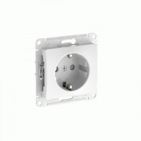 Systeme Electric GLOSSA мех. роз. СУ 1 мест. (земля) штор, 16А (автоклеммы) БЕЛЫЙ GSL000145S (20!)