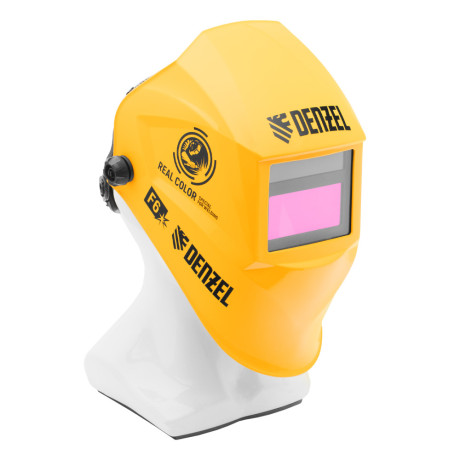 Щиток защитный лицевой (маска сварщика) F6, см. окно 93х43, Real Color, DIN4/5-8/9-13// Denzel