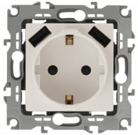 ЭРА 14 Elegance мех. роз. СУ 1 мест.(земля) шторки, 16А, 2xUSB 5В-3А, сл.кость, 250В 14-4109-02 7580