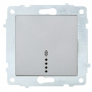 OVIVO мех. выкл. СУ 1 кл. 10А (проходной, инд.) серебро (ко всем рамкам) 600-000210-210