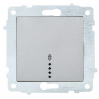 OVIVO мех. выкл. СУ 1 кл. 10А (проходной, инд.) серебро (ко всем рамкам) 600-000210-210