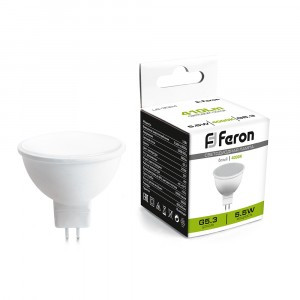 Feron MR16 GU5.3 230V 5W(410lm) 4000K 4K матовая 50x50 LB-3024 41388