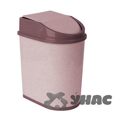 Контейнер для мусора 8 л.М2481 бежевый мраморный