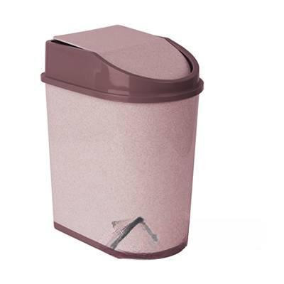 Контейнер для мусора 8 л.М2481 бежевый мраморный