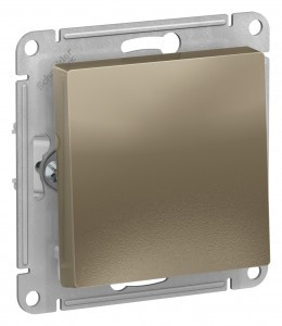 Systeme Electric AtlasDesign мех. выкл. СУ 1 кл. шампань (пл.осн.) ATN000511 (10!)