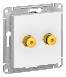 Systeme Electric AtlasDesign мех. аудио роз. СУ 2 мест. бел. Antibact. ATN000187 (5!)