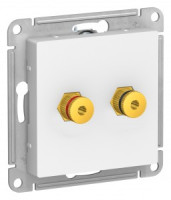 Systeme Electric AtlasDesign мех. аудио роз. СУ 2 мест. бел. Antibact. ATN000187 (5!)