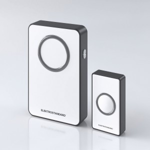 Elektrostandard Звонок беспров DBQ27 27х90х140 чер/бел IP20 38 мелодий радиус действия 100м a055695