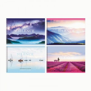 Альбом для рисования 20л., А4, на гребне BG "Silence" Арт.339372