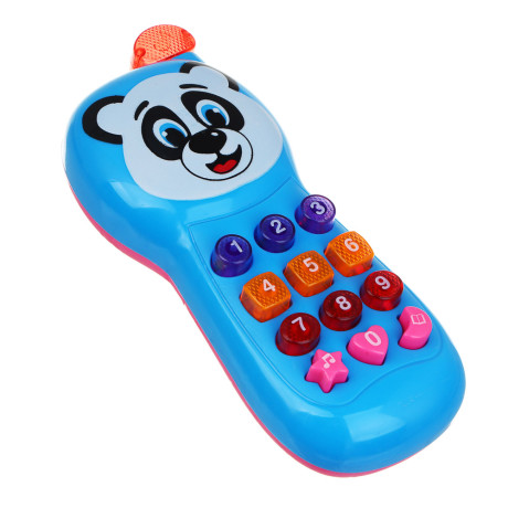 ИГРОЛЕНД Игрушка электронная телефон обучающий, свет, звук, ABS, пит. 2АА, 17,8х7,3х3,5см, 3 диз