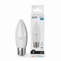 Gauss Elementary лампа Свеча E27 12W(950lm) 6500K 6K матов., пластик 30232