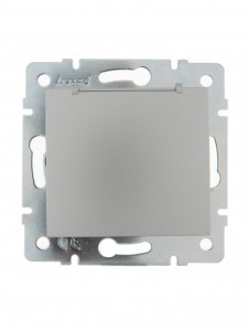 Lezard KARINA мех. роз. СУ 1 мест. 16А земля, крышка, ПБТ матов. серебро (корп. ABS) 707-4388-123B