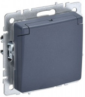 IEK BRITE мех. роз. СУ земля(штор, крыш.) 16А IP20 РСбш10-3-БрМ маренго BR-R16-16-K35